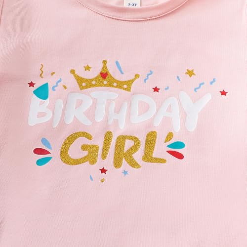 Image of LYSMuch Girls Birthday Outfit Birthday Girls Shirt Princess Tutu Tulle Skirt