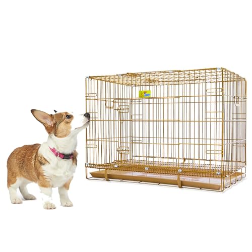 Cage pour chien avec dessus ouvrable et plateau étanche amovible M