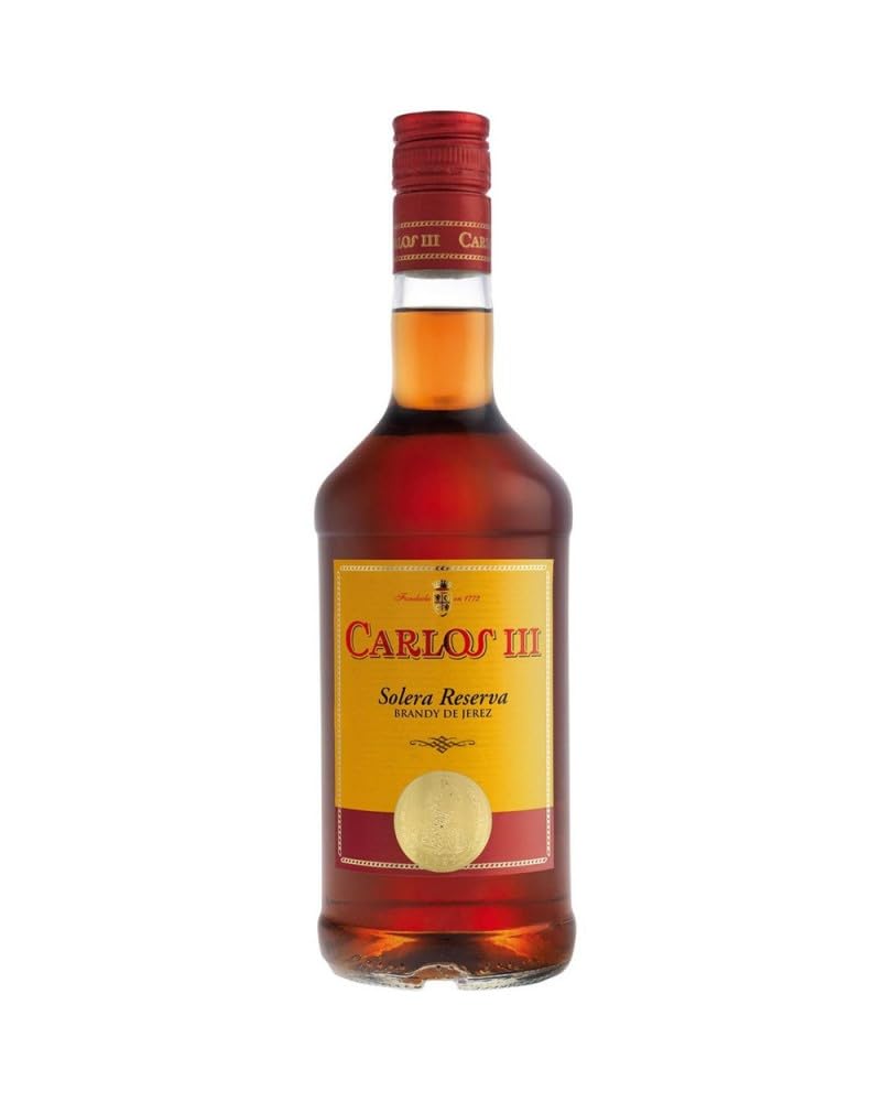 Carlos III Brandy de Jerez – Solera Reserva aus dem Hause Osborne in Spanien, gereift in Solera-Fässern mit 36% vol. (1 x 0,7l)