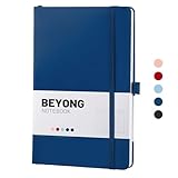 BEYONG Journal Notebook, Line Ruled, 5.5 x 8.3 inches - Leather, Hardcover