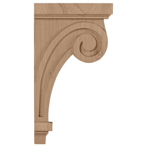 Ekena Millwork COR03X05X09SCRW Scroll Wood Corbels, 3 1/4"W X 5"D X 9"H thumb #2