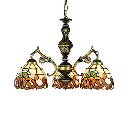 Plafonnier de la teinte en vitrail pour illuminer votre salon chaleureux