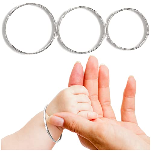 Sterling Silver Bangle Bracelet for Baby | Handmade Gift for Expe...