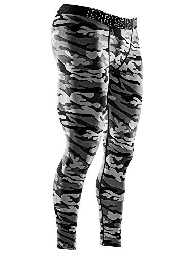 Image of DRSKIN Men's Compression Pants (5 /4 /3 Pack) Quick Dry Tights Leggings Sports Baselayer Running Gym Workout