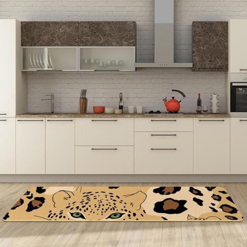 Tapete de cocina de 2 piezas antideslizante, alfombrilla lavable que elimina suelos mojados 3