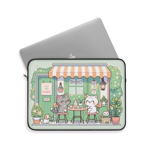 Protección suave para laptop de 15 pulgadas y funda de portátiles gatos café