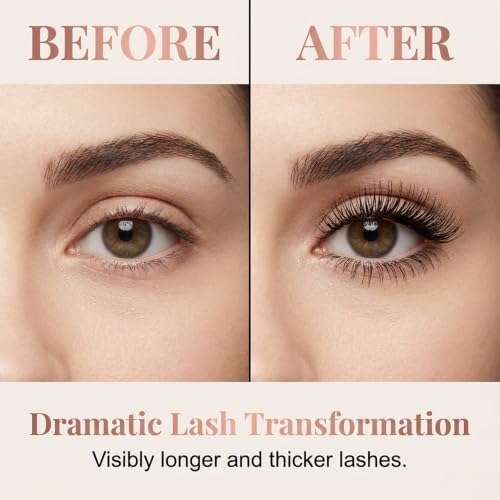 Image of 2026 Upgraded Volumizing & Lengthening Mascara for Women, Smudge-Proof Buildable Formula, 3D Curling Effect, Washable, Ideal for Thinning Lashes & Sensitive Eyes,Brown