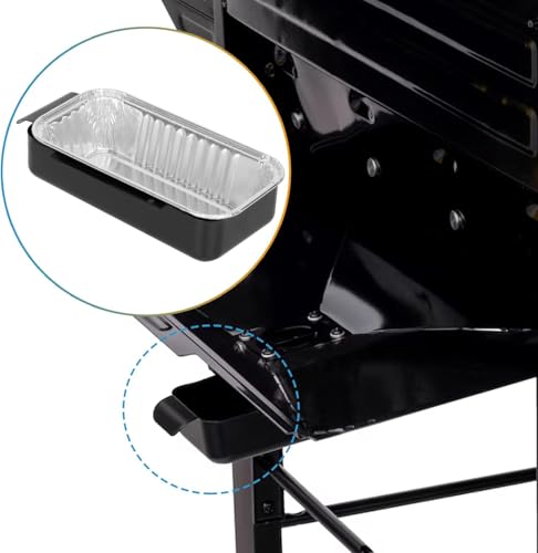 Image of Grease Pan for Charbroil 9328812P06 G416-0015-W1 G325-5703-W1 Grease Catcher with 15-Pack Aluminum Disposable Drip Pan for Charbroil Performance 463331221 463365021 and More