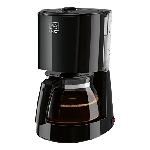 Melitta Cafetière à Filtre avec Verseuse en Verre, Sélecteur d’Arôme, Enjoy, Noir, 1017-02