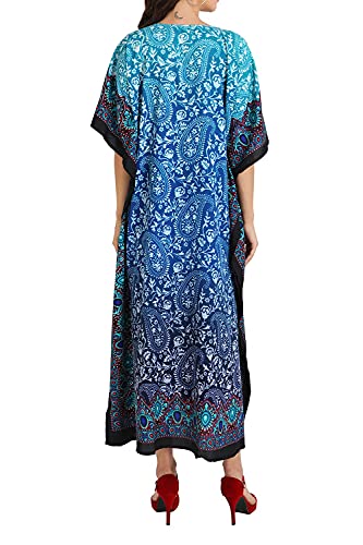 Miss Lavish London Ladies Kaftans Kimono Maxi Style Dresses Suiting Teens To Adult Women In Regular To Plus Size (Xx-Large, 101-Blue), Gifts For Mom #TOP6