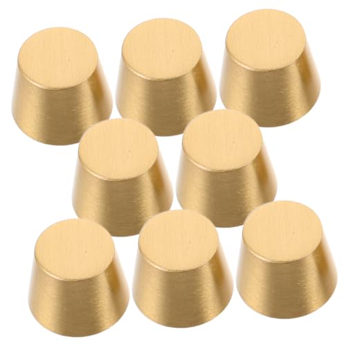 MALUGOGO 8 piedini in ottone per scatola di gioielli, piccoli piedini rialzati in legno con design a cono stabile, accessori decorativi per vassoi, scatole da esposizione e accessori per mobili
