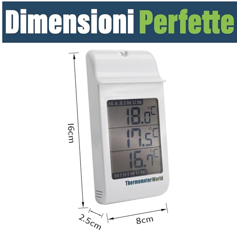 Termometro Digitale Per Serra Max Min - Termometro Max Min Per Monitorare Le Temperature Massime E Minime, Accessori Per Serra Per Interni O Esterni - 2