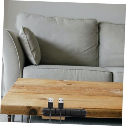 3 piezas organizador de cables USB Multi-funcional con clips adhesivos para pared o debajo de escritorio miniatura 3
