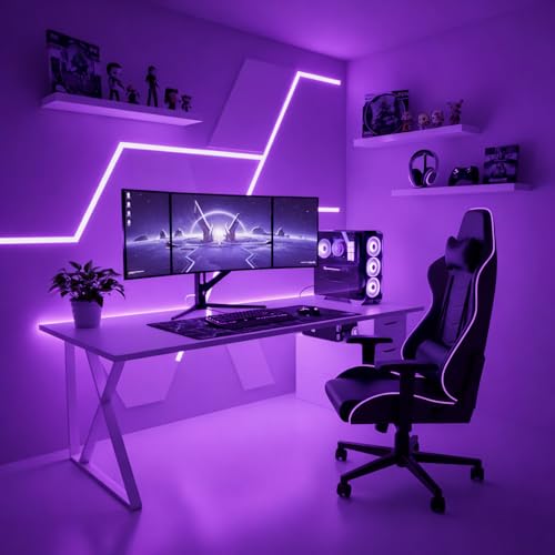 Image of Purple Neon LED Strip Light 5 Meter with Adapter | Flexible IP65 Waterproof Silicone Rope Light for Indoor and Outdoor Bedroom, Ceiling, Gaming Room, Party & Decoration