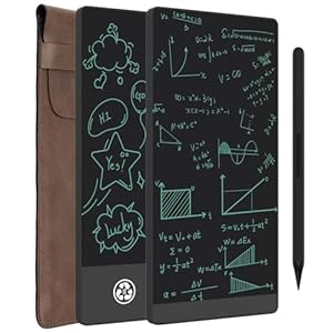 LCD Writing Tablet, Doudle-Sided Full Screen Erasable Digital Notepad for Kids and Adults, Drafting, Taking Notes and Leaving Message, 6.5″& 6″ Screen Black