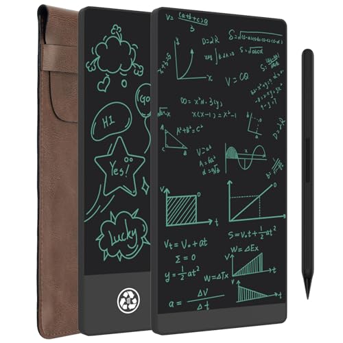 DEEBYCOO LCD Writing Tablet, Doudle-Sided Full Screen Erasable Digital Notepad for Kids and Adults, Drafting, Taking Notes and Leaving Message, 6.5'& 6' Screen Black