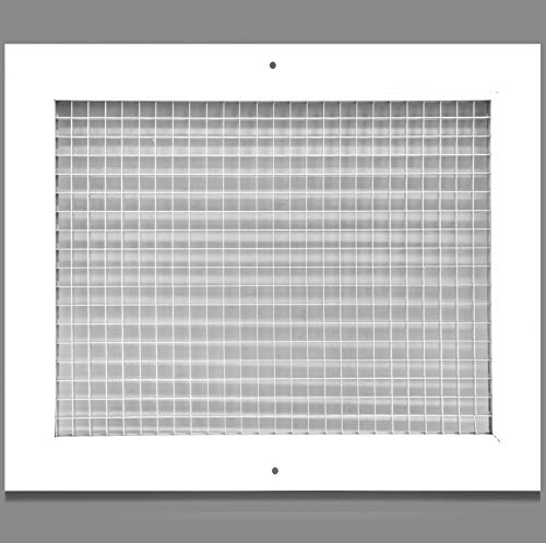 26" x 28" Cube Core Eggcrate Return Air Grille - Aluminum Rust Proof - HVAC Vent Duct Cover - White [Outer Dimensions: 28.75"w X 30.75"h]