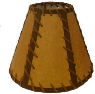 9 Inch Wide x 6 Inch High Double Laced Rustic Lamp Shade