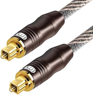 Digital Optical Audio Cable Toslink Cable - [Nylon Braided Jacket,Durable and Flexible] EMK