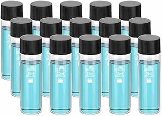Bello 12pcs-30ml Clear Glass Vials Culture Tube with Screw Caps and PE Stopper, Leak-Proof Glass Bottles Containers for Cosmetics, Perfume Making, Essential Oil, Lab Sample Storage