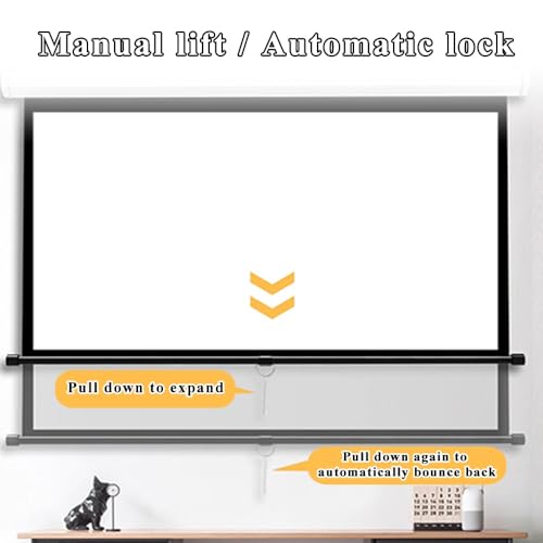 Pantalla de proyección manual retráctil 60 pulgadas 16:9 miniatura 6