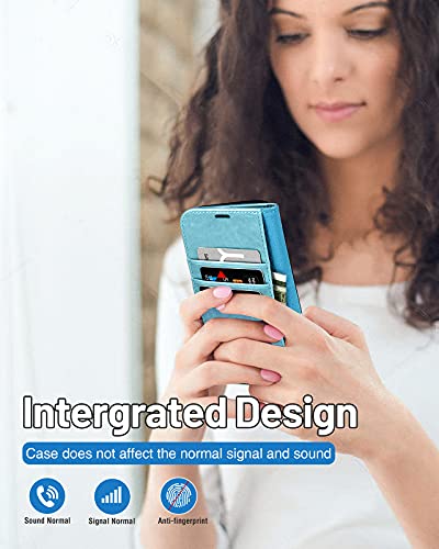 Ocase Custodia Iphone 13 Pro, Cover Iphone 13 Pro Interno Tpu Antiurto Portafoglio [Rfid Blocking] [Carta Fessura] [Supporto Stand] Custodie In Pelle Per Iphone 13 Pro (6,1 Pollici) - Verde - 9