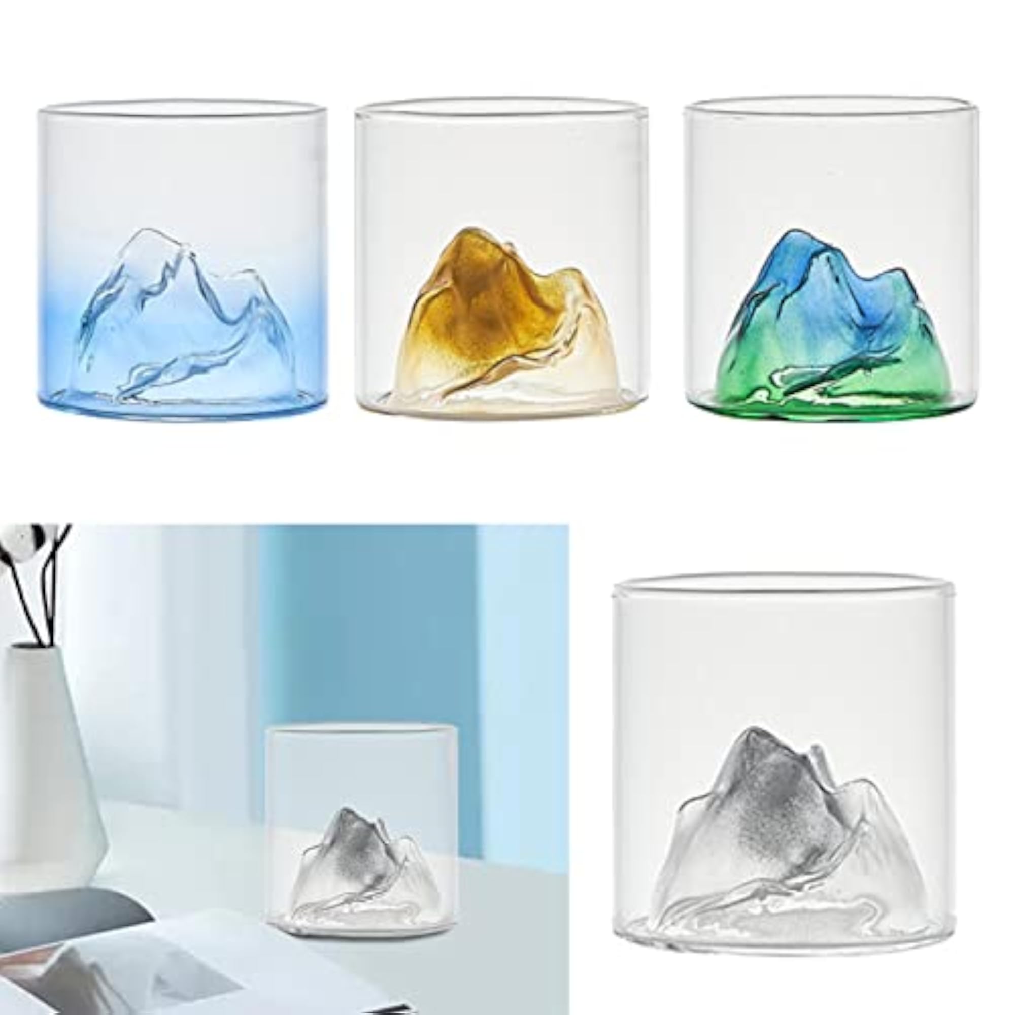 Creative Mountain Style Wine Glass Tea Cup for Entertaining