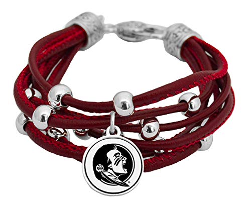 Florida State Seminoles Multi Line Leather Bracelet Jewelry Licensed Gift FSU