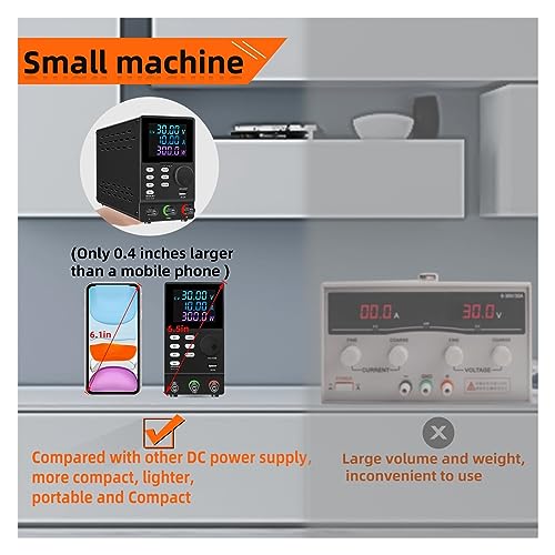 Fuente de alimentación CC digital LCD ajustable con interruptor regulador de voltaje 4
