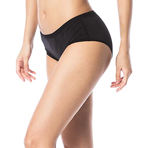 Shero Leakproof Hipster Period Underwear, Odor Control & Moisture Wicking Underwear For Women, Lg, Black #TOP1