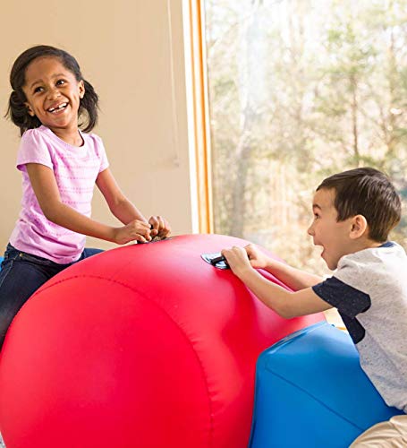 Hearthsong Giant Inflatable Seesaw Rocker – Blow Up Rocking Toy For Indoor Or Outdoor Play – Kids Sit On Seesaw With Handles And Backrests – Active Play Equipment For 2 - Max Weight 150 Lbs #TOP5