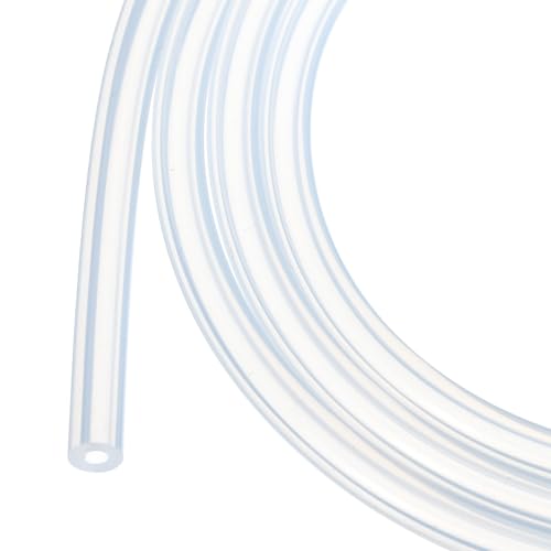 Image of 1m(3.3ft) 2mm(0.08 inch) ID x 5mm(3 /16 inch) OD Silicone Tubing Clear Industrial Plastic Tubing Pure Silicone Hoses for Pump Siphoning Draining Irrigation Brewing