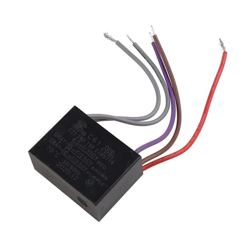 AARTERZZA CBB61 Ceiling Fan Capacitor 4.5uf+6uf+6uf 5 Wire 250V 5 Speed Starting Capacitor