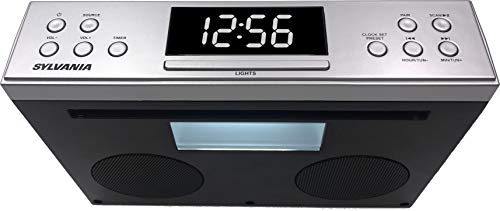 PROSCAN Rádio-relógio sob o armário, sistema de música com transmissão Bluetooth e rádio FM