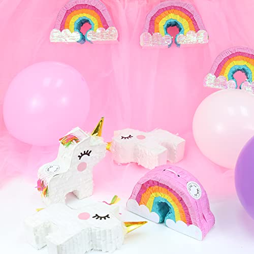 Giftexpress 3-Pack 8”X6” Mini Unicorn Pinatas For Girls Birthday Party Decorations, Cinco De Mayo, Fiestas Decorations Party Favors #TOP2