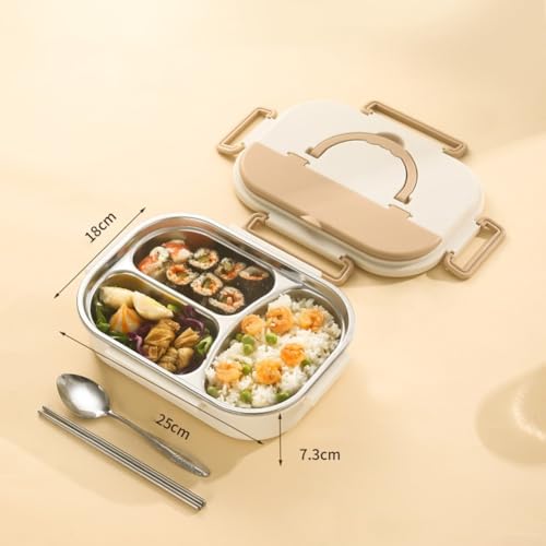 Boîte à lunch acier 2 compartiments étanche avec ses couverts - 7
