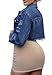 Women's Ripped Short Jean Jacket frayed Casual Denim Jacket Tops
