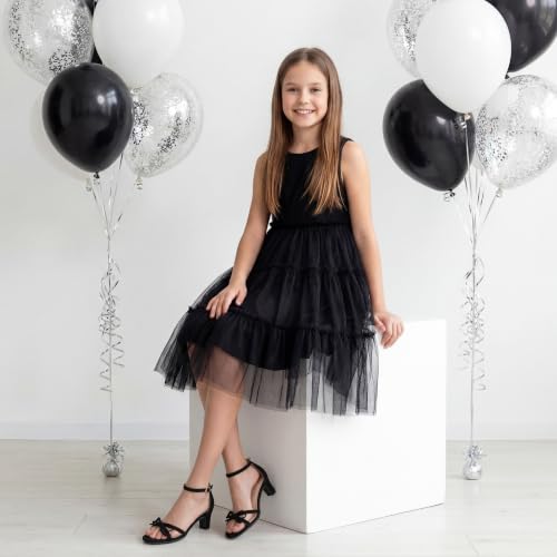 Image of Furdeour Heels for Girls Dress Shoes Bow Sansals Flower Girl Big Kids Teen