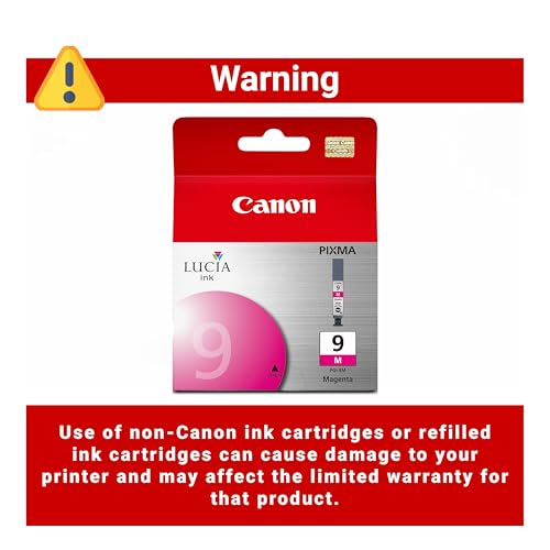 Image of Canon PGI-9 Genuine Magenta Ink Tank, Compatible with Pro9500, Pro9500 Mark II, MX7600, and IX7000 Printers