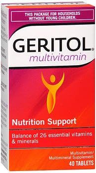 GeritolComplete Multivitamin Tablets - 40 Ct, Pack of 4