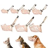 Beikalone 7pcs/Set Plastic Dog Muzzle, Anti Bite Adjustable Pet Basket, Dogs Training Mouth Cover Mesh Cage, Breathable Comfortable