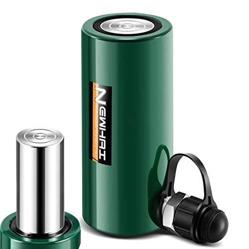 Gato Hidráulico Y Patín, Tools Newhai - Cilindro hidráulico de elevación hidráulico de 10 toneladas de 4 pulgadas/100 mm de carrera máxima, conector de alimentación porta de una sola...