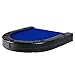 Barrington Billiards 10 Player Classic Poker Table with Padded Rails and Cup Holders, Black/Blue, 84 Inches