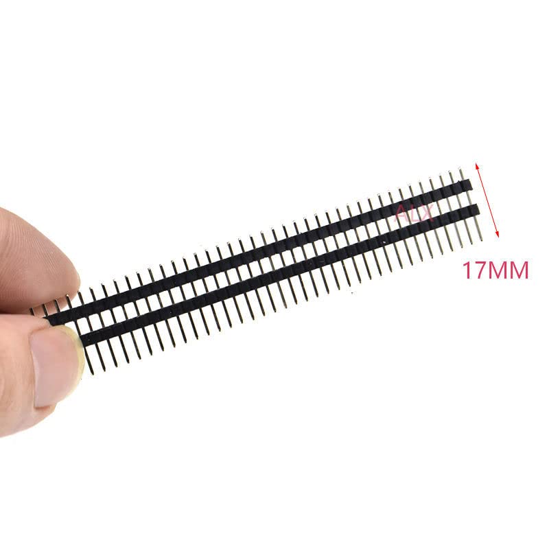 5PCS 17MM Height 1X40 PIN Single Row Dual Plastic Base Insulator Male PIN Header 2.54MM Pitch Connector 1 * 40 40P 40PIN 40PIN