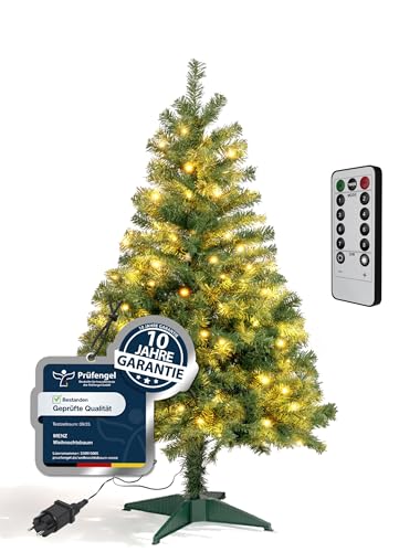 Menz Künstlicher Weihnachtsbaum 120 cm 2-in-1 Set, Tannenbaum...