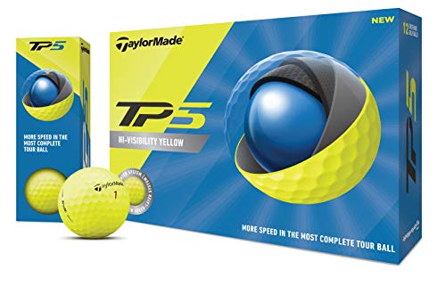 Balle de golf TaylorMade TM20 TP5 jaune de taille unique pour augmenter le spin