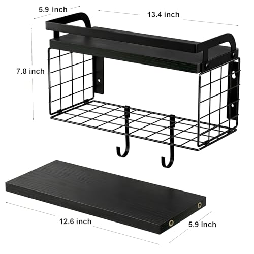 Ironing Board Hanger Wall Mount with Large Storage Basket and Metal Hooks by BSTSLL - Used condition - Image 3