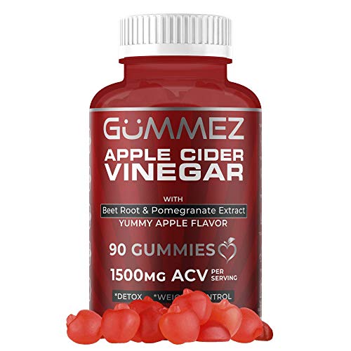 Apple Cider Vinegar Gummies - 90 Count, 1500mg ACV Detox, Weight Loss & Energy. YUM Gummez ACV Gummies Taste Great Compared to Pills, Capsules, Tablets