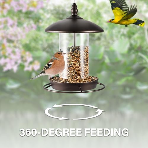 Metal-Bird-Feeder-for-Outside-HangingWild-Bird-Feeders-for-Cardinal-Large-Roof-and-Tray-6-Port