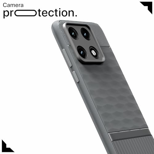 Image of Pikkme Back Cover for Motorola Moto Edge 70 Pro 5G Camera Protection 3D Hexa Cube Design Silicone Protective Bumper Case (Grey)